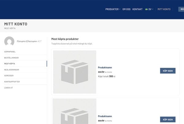 Mest köpta flik i Woocommerce