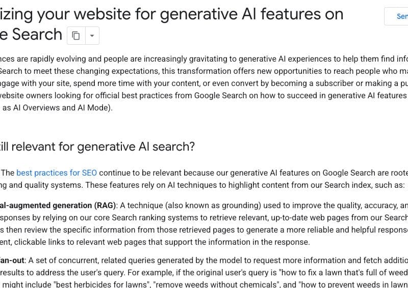 Googles officiella guide kring AI-optimering och AI-sök