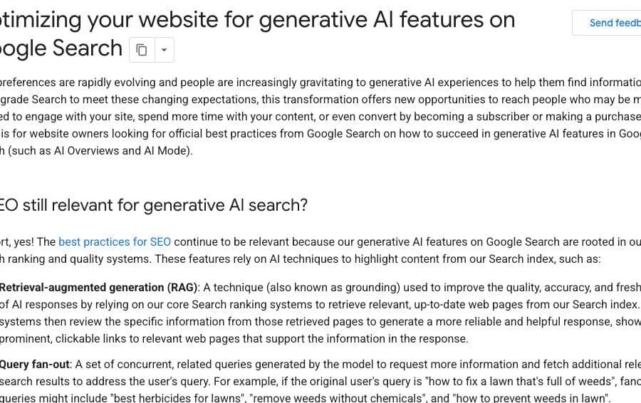 Googles officiella guide kring AI-optimering och AI-sök