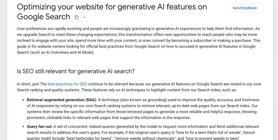 Googles officiella guide kring AI-optimering och AI-sök